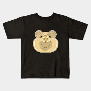 brown cute quokka face Kids T-Shirt